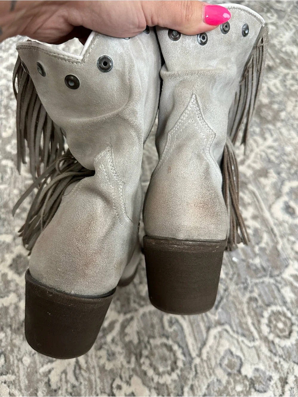 Circle G Studded and Fringe Boot
